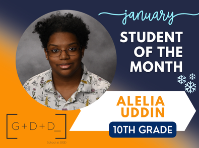  January Student of the Month Alelia Uddin